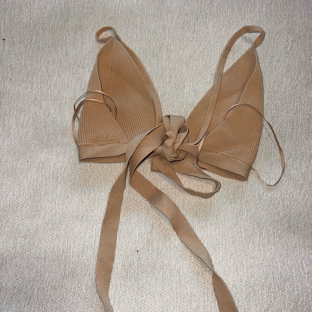 Zara Tan Bikini Top